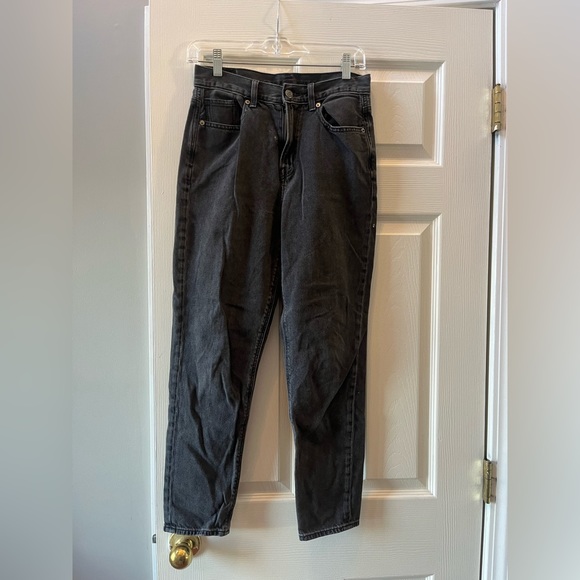 American Eagle High Rise Black Mom Jeans - Picture 3 of 6